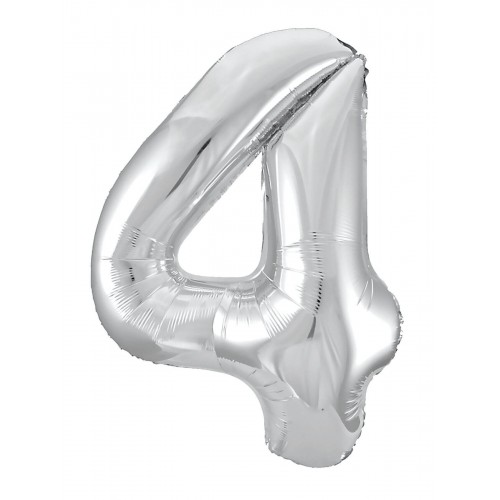 Agura фольг цифра Slim 4 срібло 102 см (в уп) Agura фольг цифра Slim 4 срібло 102 см (в уп)