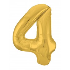 Agura фольг цифра Slim 4 золото 102 см (в уп)