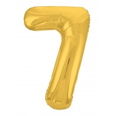 Agura фольг цифра Slim 7 золото 102 см (в уп)
