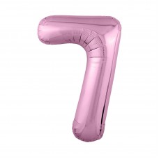 Agura фольг цифра Slim 7 фламінго 102 см (в уп)