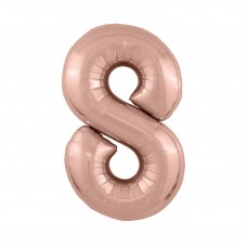 Agura фольг цифра Slim 8 рожеве золото 102 см (в уп)