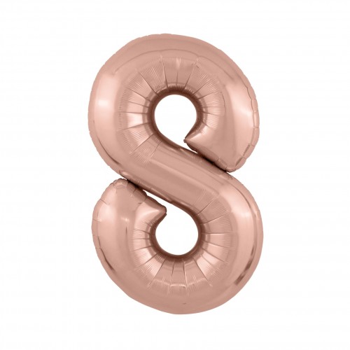 Agura фольг цифра Slim 8 рожеве золото 102 см (в уп) Agura фольг цифра Slim 8 рожеве золото 102 см (в уп)
