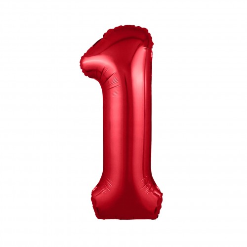 Agura фольг цифра Slim 1 червоний 102 см (в уп) Agura фольг цифра Slim 1 червоний 102 см (в уп)