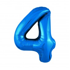 Agura фольг цифра Slim 4 синій 102 см (в уп)