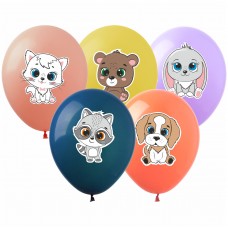 12" (30см) Звірятка милі (25шт) 5цв