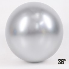36" (91см) Латексна куля Brilliance срібло (артшоу) 1шт