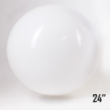24" (60 см) латексна повітряна куля пастель біла (артшоу) 1шт