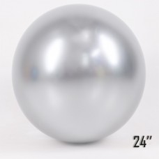24" (60 см) латексна повітряна куля Срібло Brilliance (артшоу) 1шт