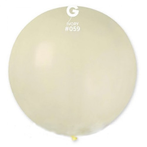 19" (48см)/59 куля латексна пастель айворі (1шт) Gemar (Італія) 19" (48см)/59 куля латексна пастель айворі (1шт) Gemar (Італія)