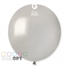 19" (48см)/38 куля латексна металік срібло (1шт) Gemar (Італія)