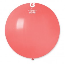 31" (78см)/78 шар латексный пастель коралловый (1шт) Gemar (Италия)