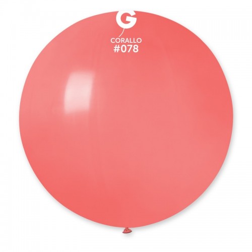 31" (78см)/78 шар латексный пастель коралловый (1шт) Gemar (Италия) 31" (78см)/78 шар латексный пастель коралловый (1шт) Gemar (Италия)