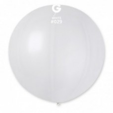31" (78см)/29 шар латексный металлик белый (1шт) Gemar (Италия)