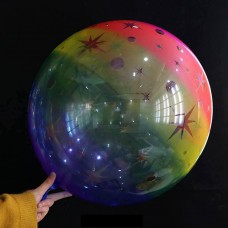 24 "(66см) Баблс прозорий з зірками (райдужний) Китай