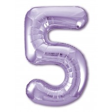 Agura фольг цифра Slim 5 фіолетовий 102 см (в уп)