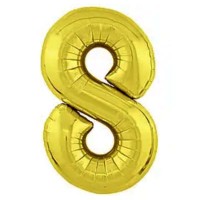 Фольгована цифра Slim 8 золота 86см (FM Іспанія)