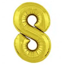 Фольгована цифра Slim 8 золота 86см (FM Іспанія)