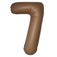 Фольгована цифра Slim 7 шоколадний матовий 86см (FM Іспанія)