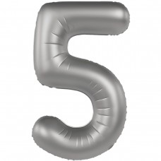 Фольгована цифра Slim 5 платинова 86см (FM Іспанія)