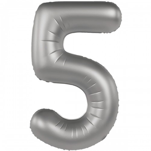 Фольгована цифра Slim 5 платинова 86см (FM Іспанія) Фольгована цифра Slim 5 платинова 86см (FM Іспанія)
