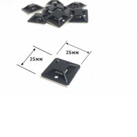 Площадка монтажная 2,5х2,5см черная (10шт)