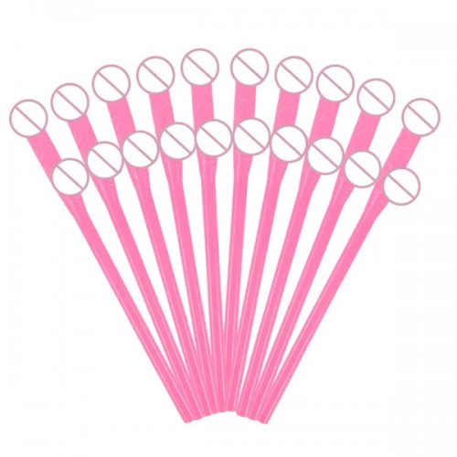 Трубочки пеніси рожеві на дівич-вечір (10шт) Трубочки пеніси рожеві на дівич-вечір (10шт)