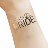 Тимчасові тату на дівич-вечір Team Bride з алмазом (10шт)