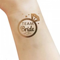 Тимчасові тату на дівич-вечір Team Bride у каблучці (10шт)