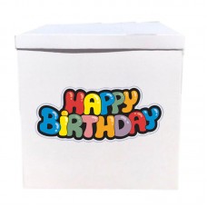 Наклейка на коробку Happy Birthday блиск (50см)