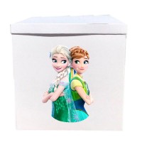 Наклейка на коробку Анна і Ельза (50см)