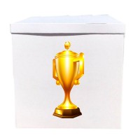 Наклейка на коробку золотой кубок (50см)