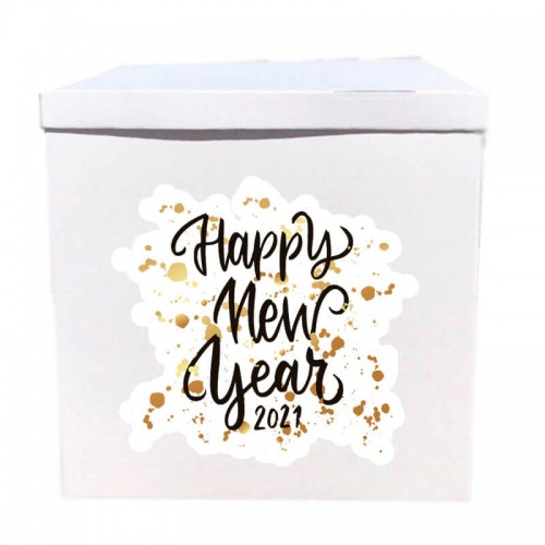Наклейка на коробку Happy new year! (50см) Наклейка на коробку Happy new year! (50см)