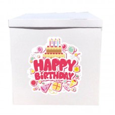 Наклейка на коробку Happy Birthday сладости (50см)