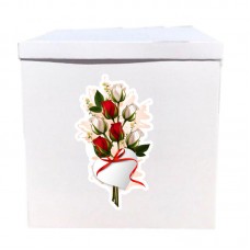 Наклейка на коробку Розы (50см)