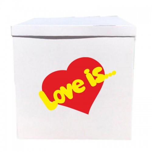 Наклейка на коробку Love is... (40см) Наклейка на коробку Love is... (40см)