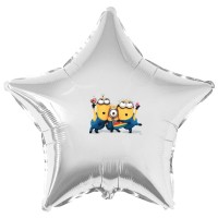 Наклейка кольорова міньйони на вечірці на кулю 18 "(45см)