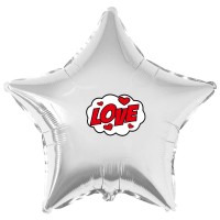 Наклейка кольорова LOVE на кулю 18 "(45см)