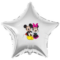 Наклейка кольорова Міккі і Мінні на кулю 18 "(45см)
