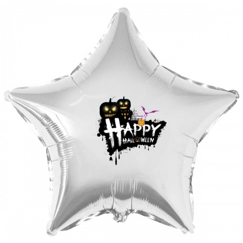 Наклейка кольороваHappy Halloween на кулю 18 "(45см) Наклейка кольороваHappy Halloween на кулю 18 "(45см)