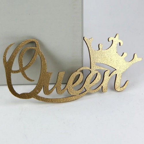 Топпер Queen золото для торта, капкейков (15см) Топпер Queen золото для торта, капкейков (15см)