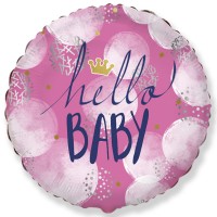 18" (45см ) круг Hello Baby девочка (fm Испания)