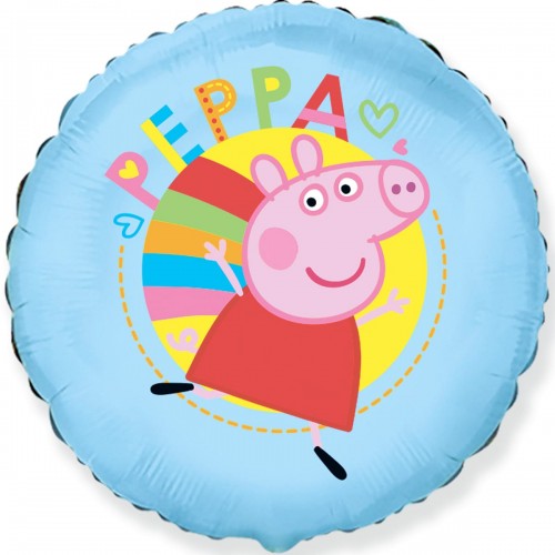 18" (45см ) круг Счастливая Пеппа на синем Peppa Pig (fm Испания) 18" (45см ) круг Счастливая Пеппа на синем Peppa Pig (fm Испания)