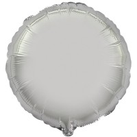 9" (23см) фольгированный шар КРУГ сребряный (FM Испания)