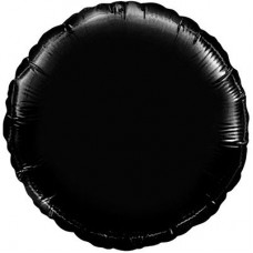 18" (45см) фольгированный шар КРУГ пастель черный (FM Испания)