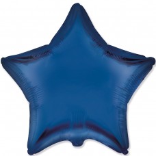 18" (45см) фольгированный шар ЗВЕЗДА сатин неви navy blue (FM Испания)