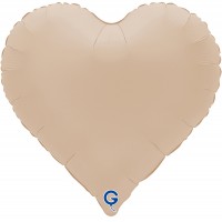 18" (45см) Серце матове бежеве капучино Sweetie (Grabo Італія) без УП