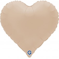 18" (45см) Серце матове бежеве капучино Sweetie (Grabo Італія) без УП