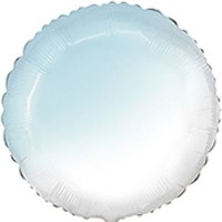 18" (45см) куля фольгована КОЛО омбре біло-блакитне (FM Іспанія)