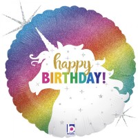 18" (45см) коло Єдиноріг Birthday блиск (Grabo Італія) УП
