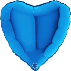 18" (45см) серце синє (Grabo Італія) без УП